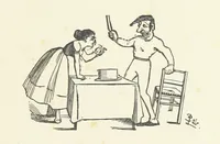An illustration from Fifty “Bab” Ballads ... [Selected from “Bab Ballads” and “More Bab Ballads.”] With illustrations by the author (1881)