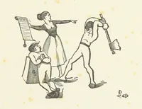Picture 76 of 138 from Fifty “Bab” Ballads ... [Selected from “Bab Ballads” and “More Bab Ballads.”] With illustrations by the author (1881), leaf 157