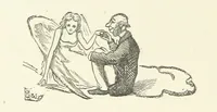 An illustration from Fifty “Bab” Ballads ... [Selected from “Bab Ballads” and “More Bab Ballads.”] With illustrations by the author (1881)