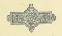 An illustration from Kingsthorpiana; or, Researches in a Church Chest. Being a calendar of old documents now existing in the church chest of Kingsthorpe, near Northampton, with a selection of the MSS., printed in full, and extracts from others. Edited by J. H. Glover (1883)
