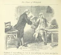An illustration from The vicar of Wakefield, and other works ... With introduction notes and a life of Oliver Goldsmith, by John Francis Waller (1877)