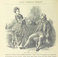 An illustration from The vicar of Wakefield, and other works ... With introduction notes and a life of Oliver Goldsmith, by John Francis Waller (1877)
