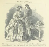 An illustration from The vicar of Wakefield, and other works ... With introduction notes and a life of Oliver Goldsmith, by John Francis Waller (1877)