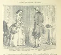 An illustration from The vicar of Wakefield, and other works ... With introduction notes and a life of Oliver Goldsmith, by John Francis Waller (1877)