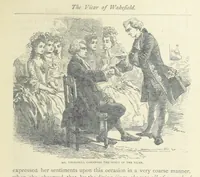 An illustration from The vicar of Wakefield, and other works ... With introduction notes and a life of Oliver Goldsmith, by John Francis Waller (1877)