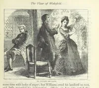 An illustration from The vicar of Wakefield, and other works ... With introduction notes and a life of Oliver Goldsmith, by John Francis Waller (1885)