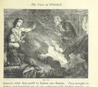 An illustration from The vicar of Wakefield, and other works ... With introduction notes and a life of Oliver Goldsmith, by John Francis Waller (1885)