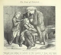 An illustration from The vicar of Wakefield, and other works ... With introduction notes and a life of Oliver Goldsmith, by John Francis Waller (1885)