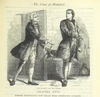 An illustration from The vicar of Wakefield, and other works ... With introduction notes and a life of Oliver Goldsmith, by John Francis Waller (1885)