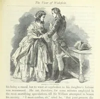 An illustration from The vicar of Wakefield, and other works ... With introduction notes and a life of Oliver Goldsmith, by John Francis Waller (1885)