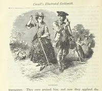 An illustration from The vicar of Wakefield, and other works ... With introduction notes and a life of Oliver Goldsmith, by John Francis Waller (1885)