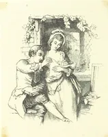 An illustration from The poetical works of Oliver Goldsmith. Illustrated by wood engravings from the designs of Cope, Creswick, Horsley, Redgrave, and Frederick Tayler (1888)