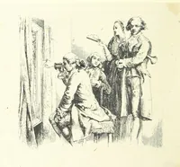An illustration from The poetical works of Oliver Goldsmith. Illustrated by wood engravings from the designs of Cope, Creswick, Horsley, Redgrave, and Frederick Tayler (1888)