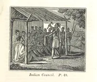 An illustration from The Child's History of the United States. Designed as a first book of history for schools. Illustrated by numerous anecdotes. Improved from the twenty-first edition (1846)