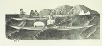 An illustration from Kaladlit Assilialiait; or, Woodcuts drawn and engraved by Greenlanders. [With coloured duplicates of Nos. 1 and 2 (1860)