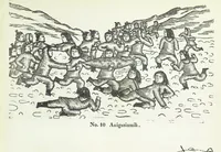 Picture 15 of 42 from Kaladlit Assilialiait; or, Woodcuts drawn and engraved by Greenlanders. [With coloured duplicates of Nos. 1 and 2 (1860), leaf 33