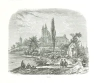 An illustration from A Summer at Baden-Baden ... illustrated by T. Johannot, E. Lamy, etc (1853)