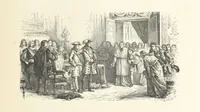 An illustration from L'Histoire de France depuis les temps les plus reculés jusqu'en 1789, racontée à mes petits-enfants ... Ouvrage illustré ... d'après les dessins d'A. de Neuville (1870)