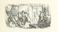 An illustration from L'Histoire de France depuis les temps les plus reculés jusqu'en 1789, racontée à mes petits-enfants ... Ouvrage illustré ... d'après les dessins d'A. de Neuville (1870)