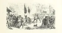 An illustration from L'Histoire de France depuis les temps les plus reculés jusqu'en 1789, racontée à mes petits-enfants ... Ouvrage illustré ... d'après les dessins d'A. de Neuville (1870)