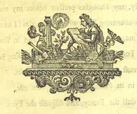 An illustration from A new Miscellany of original poems, translations and imitations, by ... Mr Prior, Mr Pope, Mr Hughes, Mr Harcourt, Lady M[ary] W[ortley] M[ontague], Mrs Manley, etc. Now first published ... with some familiar Letters by the late Earl of Rochester, never before printed. [Edited, with contributions, by A. H., i.e. Anthony Hammond (1720)
