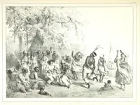 An illustration from Kolonisatie van Europeanen te Suriname. Opheffing van het pauperisme, ontwikkeling van handel en industrie, met ongeveer 90 platen (1872)