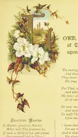 An illustration from Songs of the Master's Love. [With illuminated initial letters, etc (1885)