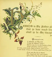 An illustration from Songs of the Master's Love. [With illuminated initial letters, etc (1885)