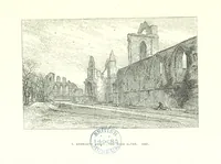 An illustration from Aberbrothock illustrated. Being the Round O etchings in miniature by John Adam. ... With ... notes by G. Hay (1886)