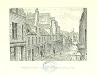 An illustration from Aberbrothock illustrated. Being the Round O etchings in miniature by John Adam. ... With ... notes by G. Hay (1886)