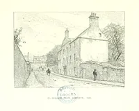 An illustration from Aberbrothock illustrated. Being the Round O etchings in miniature by John Adam. ... With ... notes by G. Hay (1886)