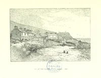 An illustration from Aberbrothock illustrated. Being the Round O etchings in miniature by John Adam. ... With ... notes by G. Hay (1886)