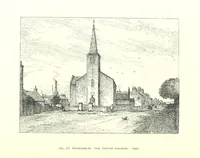 An illustration from Aberbrothock illustrated. Being the Round O etchings in miniature by John Adam. ... With ... notes by G. Hay (1886)