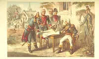 An illustration from Lauwerbladen uit Neêrlands Gloriekrans. [With 27 coloured plates (1875)