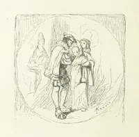 An illustration from Illustrated Library of favorite Song. Based upon folk songs. ... With an introduction, and edited by J. G. Holland ... Illustrated with ... engravings, ... after designs by Church, Johnson, etc (1873)