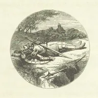 An illustration from Illustrated Library of favorite Song. Based upon folk songs. ... With an introduction, and edited by J. G. Holland ... Illustrated with ... engravings, ... after designs by Church, Johnson, etc (1873)