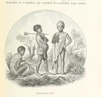 An illustration from A Fokvárostól a Masukulumbék országába, 1883-1887 ... Jogosított kiadás, ... 160 ... fametszettel és 2 térképpel (1890)