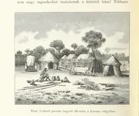 An illustration from A Fokvárostól a Masukulumbék országába, 1883-1887 ... Jogosított kiadás, ... 160 ... fametszettel és 2 térképpel (1890)