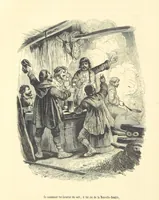 An illustration from Aventures les plus curieuses des voyageurs. Coup d'œil autour du monde, d'après les relations anciennes et modernes ... par M. Hombron. Ouvrage imité des Aventures des voyageurs par P. Blanchard (1847)