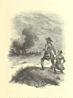An illustration from Aventures les plus curieuses des voyageurs. Coup d'œil autour du monde, d'après les relations anciennes et modernes ... par M. Hombron. Ouvrage imité des Aventures des voyageurs par P. Blanchard (1847)