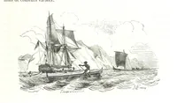 An illustration from Aventures les plus curieuses des voyageurs. Coup d'œil autour du monde, d'après les relations anciennes et modernes ... par M. Hombron. Ouvrage imité des Aventures des voyageurs par P. Blanchard (1847)