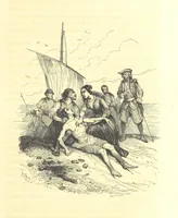 An illustration from Aventures les plus curieuses des voyageurs. Coup d'œil autour du monde, d'après les relations anciennes et modernes ... par M. Hombron. Ouvrage imité des Aventures des voyageurs par P. Blanchard (1847)