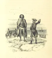 An illustration from Aventures les plus curieuses des voyageurs. Coup d'œil autour du monde, d'après les relations anciennes et modernes ... par M. Hombron. Ouvrage imité des Aventures des voyageurs par P. Blanchard (1847)