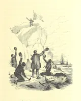 An illustration from Aventures les plus curieuses des voyageurs. Coup d'œil autour du monde, d'après les relations anciennes et modernes ... par M. Hombron. Ouvrage imité des Aventures des voyageurs par P. Blanchard (1847)