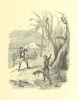 An illustration from Aventures les plus curieuses des voyageurs. Coup d'œil autour du monde, d'après les relations anciennes et modernes ... par M. Hombron. Ouvrage imité des Aventures des voyageurs par P. Blanchard (1847)