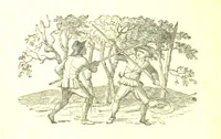 An illustration from Robin Hood; a collection of all the ancient poems, songs, and ballads now extant relative to that ... outlaw. To which are prefixed historical anecdotes of his life. [Edited by J. Ritson. With wood engravings by Thomas Bewick (1795)