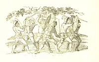 An illustration from Robin Hood; a collection of all the ancient poems, songs, and ballads now extant relative to that ... outlaw. To which are prefixed historical anecdotes of his life. [Edited by J. Ritson. With wood engravings by Thomas Bewick (1795)