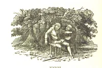 An illustration from Robin Hood; a collection of all the ancient poems, songs, and ballads now extant relative to that ... outlaw. To which are prefixed historical anecdotes of his life. [Edited by J. Ritson. With wood engravings by Thomas Bewick (1795)