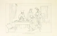 An illustration from The Spirit of the Plays of Shakspeare exhibited in a Series of Outline Plates, illustrative of the story of each play ... With quotations and descriptions. L.P (1833)