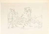 An illustration from The Spirit of the Plays of Shakspeare exhibited in a Series of Outline Plates, illustrative of the story of each play ... With quotations and descriptions. L.P (1833)